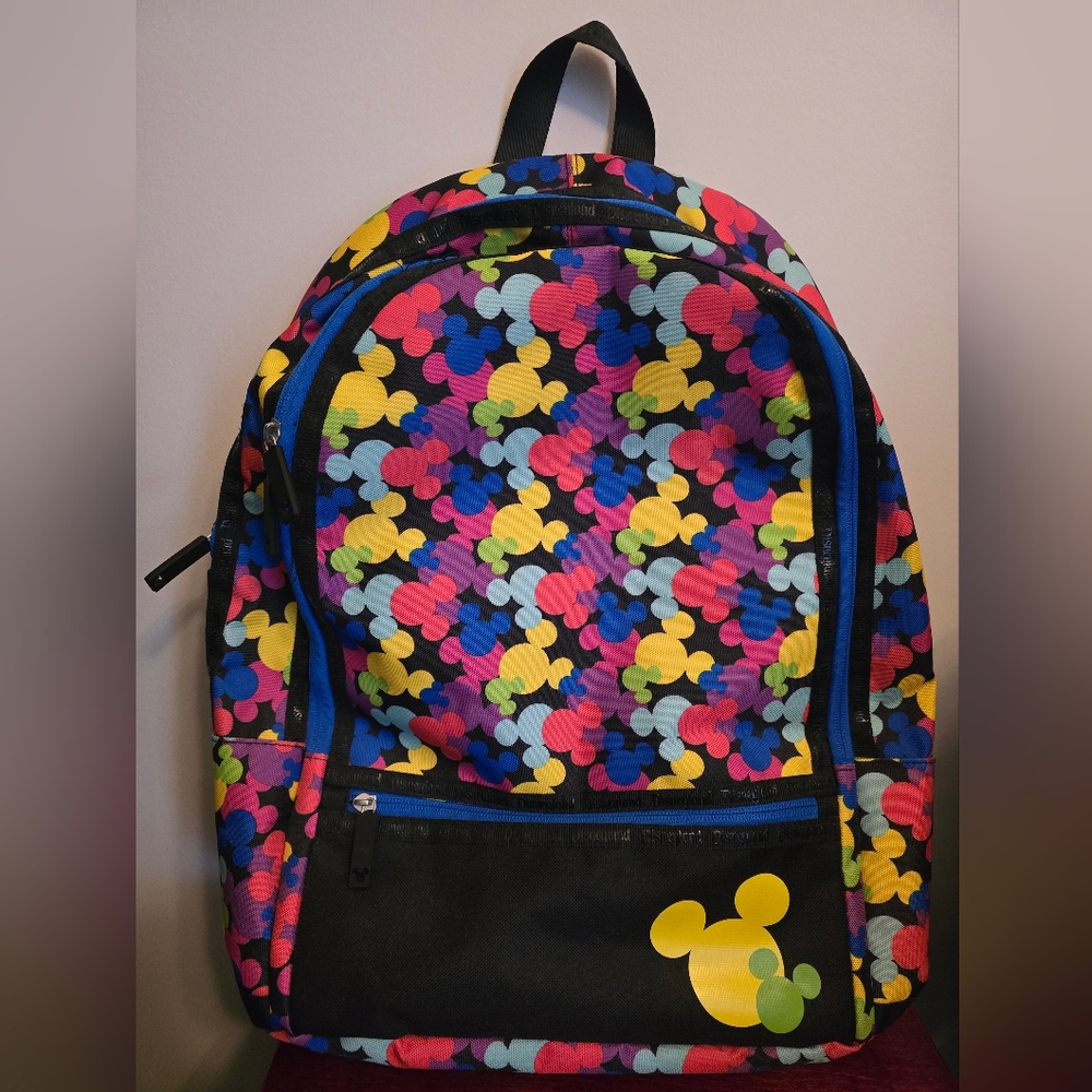 Disneyland Mickey Mouse Shiloutte Multicolor Backpack